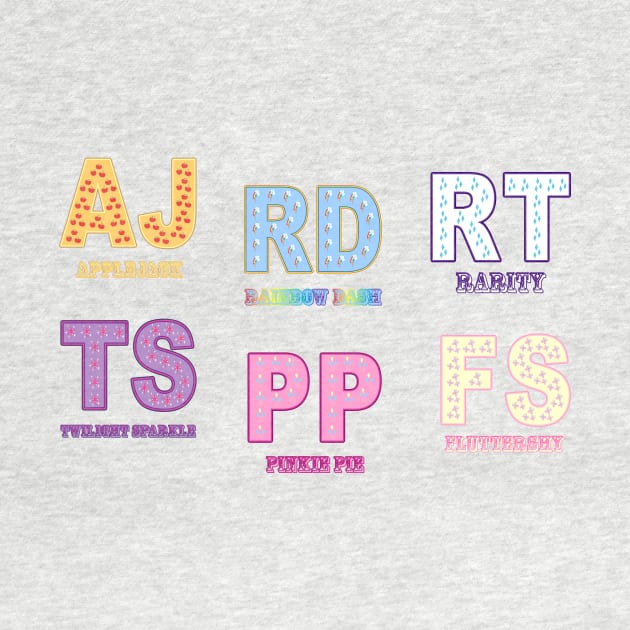 My little Pony - Elements of Harmony Initials V4 by ariados4711